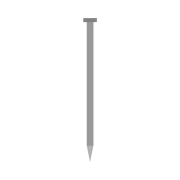 Nail construction industrial equipment building symbol concept. Flat icon isolated white vector