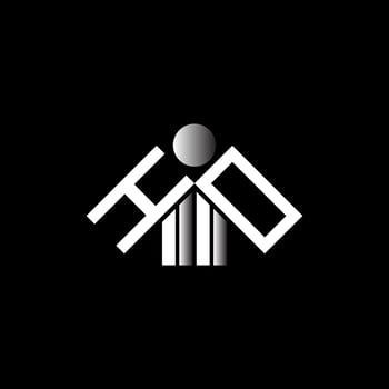 HD letter logo creative design with vector graphic, HD simple and modern logo.