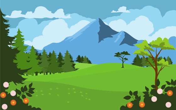Landscape Nature and minimalist background vector