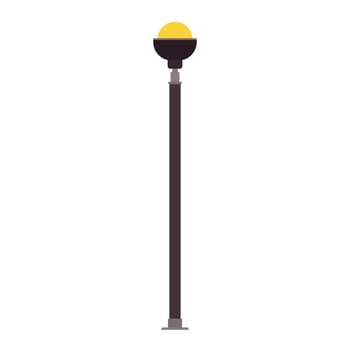 Street light vector icon design isolated white. Lamp lantern city silhouette urban. Classic vintage outdoor flat post
