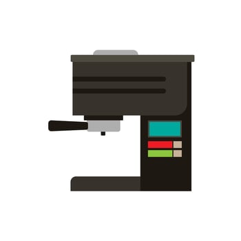 Coffee machine vector icon cafe illustration. Espresso caffeine drink beverage equipment appliance maker. Barista grinder