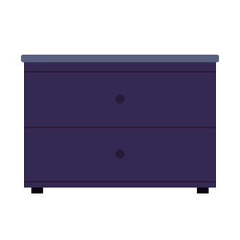 Bedside table cozy symbol bedroon elegant vector icon.  Indoor interior box furniture nightstand. Flat drawer cabinet