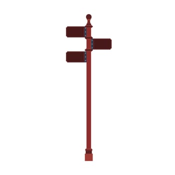 Guide board vector icon direction sign banner. Road billboard frame arrow panel. Post destination wooden way street