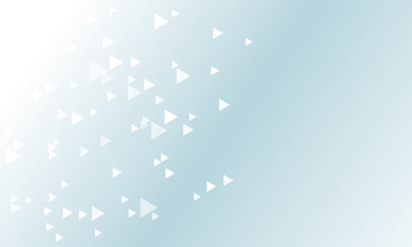 Abstract triangle pattern banner in blue and white colors. Creative background with triangles. Concept vector illustration