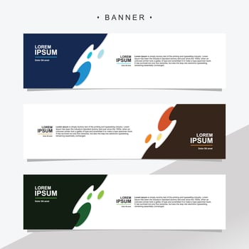 Banner design abstract vector template. Set of banner background isolated vector for print, display, promotion.