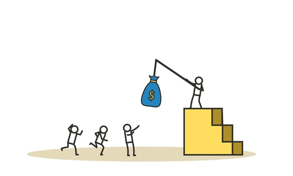 Employee giving bonus dollar business concept illustration vector cartoon. Sport money worker earning cash design. Benefit salary work company gift. Award pay leader businesswoman. Achievement coin