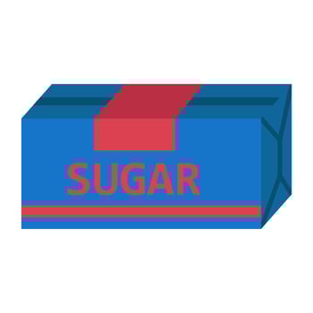 Sugar package vector food design isolated white. Icon product illustration paper packaging symbol and ingredient pack and bag sachet organic. Box packet sweet spices and container sucrose kitchen