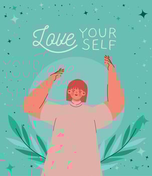 love yourself poster vector