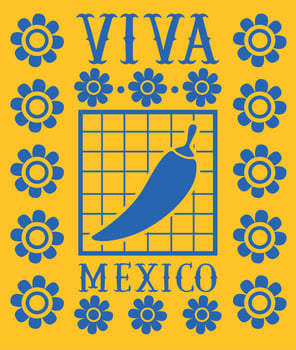 viva mexico decoration vector