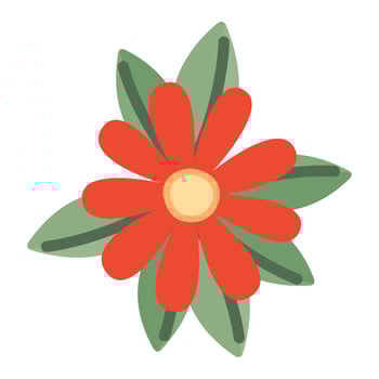 red flower illustration vector
