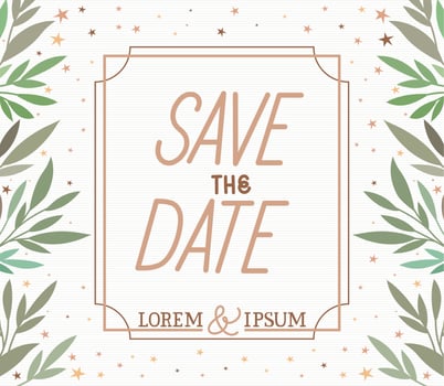 wedding invite poster vector