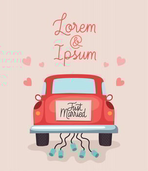 wedding invite card vector