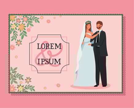 wedding invitation card vector