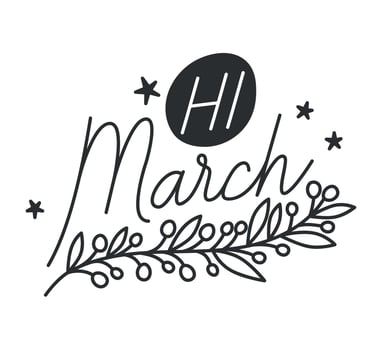 design of hi march vector