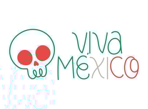 viva mexico lettering vector