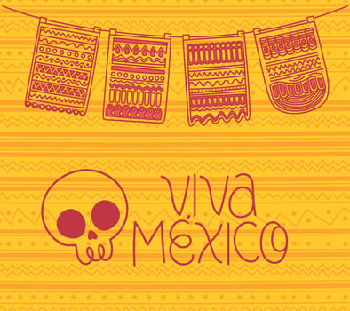 poster of viva mexico vector
