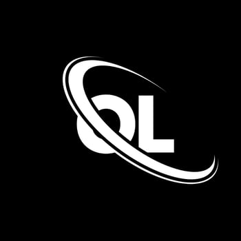 OL logo. O L design. White OL letter. OL letter logo design. Initial letter OL linked circle uppercase monogram logo. vector