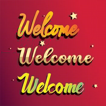 welcome banner vector sets.gradient Stock vector banner