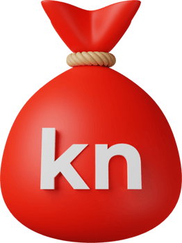 Red Money Bag Kuna 3D Illustration png