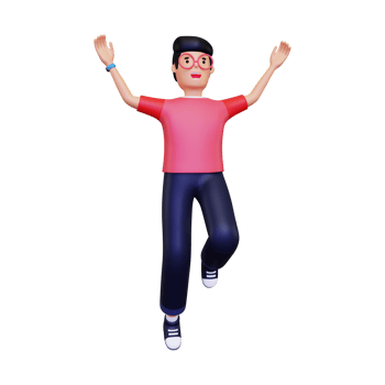 3d Jumping man png