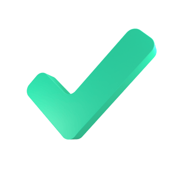 Check Icon 3D rendering isolated on transparent background. Ui UX icon design web and app trend png