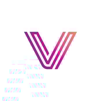 V Logo Design and template. Creative V icon initials based Letters in vector. vector