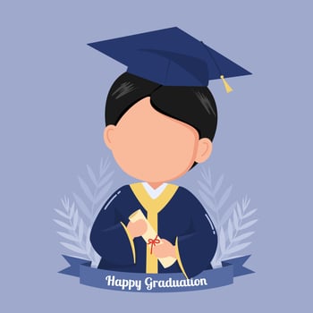 Boy kid graduation vector