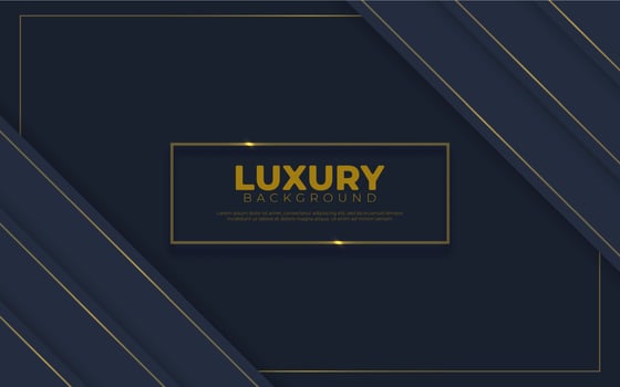 Abstract luxury background with dark blue gold color. Vector illustration wallpaper