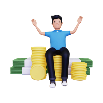 3d Successful Male Investor png
