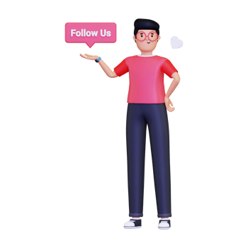 3d Follow Us png