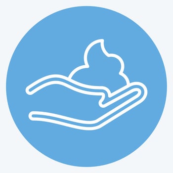 Icon Shave Foam. suitable for Barbershop symbol. blue eyes style. simple design editable. design template vector. simple illustration vector