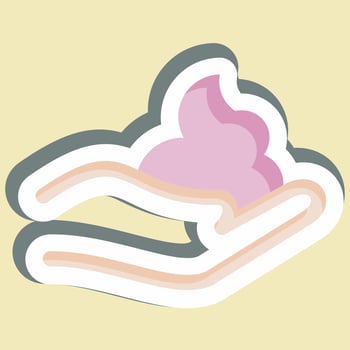 Sticker Shave Foam. suitable for Barbershop symbol. simple design editable. design template vector. simple illustration vector