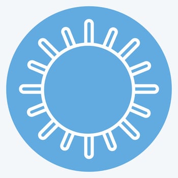 Icon Sun. suitable for Summer symbol. blue eyes style. simple design editable. design template vector. simple illustration vector