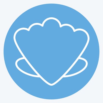 Icon Shell. suitable for Summer symbol. blue eyes style. simple design editable. design template vector. simple illustration vector