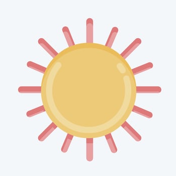 Icon Sun. suitable for Summer symbol. flat style. simple design editable. design template vector. simple illustration vector
