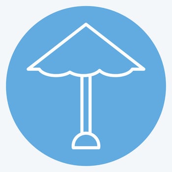 Icon Beach. suitable for Summer symbol. blue eyes style. simple design editable. design template vector. simple illustration vector