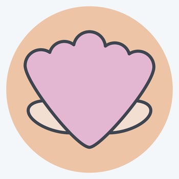 Icon Shell. suitable for Summer symbol. color mate style. simple design editable. design template vector. simple illustration vector