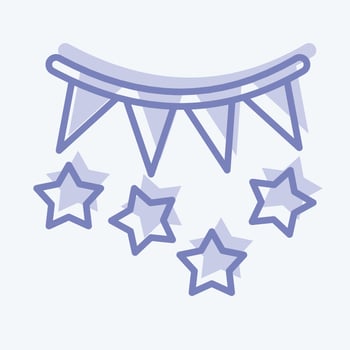 Icon Party. suitable for Summer symbol. two tone style. simple design editable. design template vector. simple illustration vector