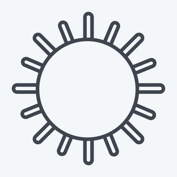 Icon Sun. suitable for Summer symbol. line style. simple design editable. design template vector. simple illustration vector