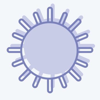 Icon Sun. suitable for Summer symbol. two tone style. simple design editable. design template vector. simple illustration vector