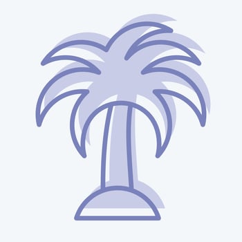 Icon Palm. suitable for Summer symbol. two tone style. simple design editable. design template vector. simple illustration vector