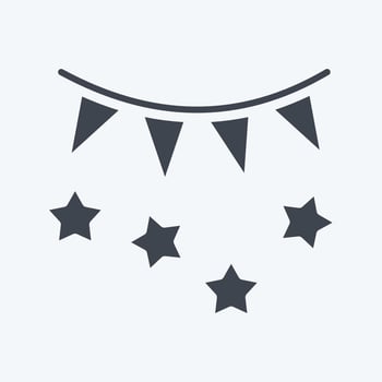 Icon Party. suitable for Summer symbol. glyph style. simple design editable. design template vector. simple illustration vector