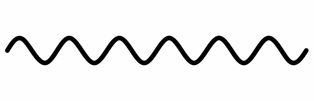 wavy line isolated on white background vector