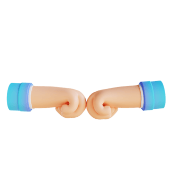 3D illustration deal done hand gestures png