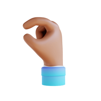 3D illustration hand gestures png