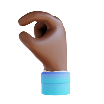 3D illustration hand gestures png