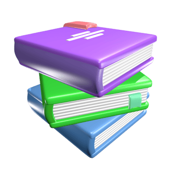 3d school education illustration icon books png
