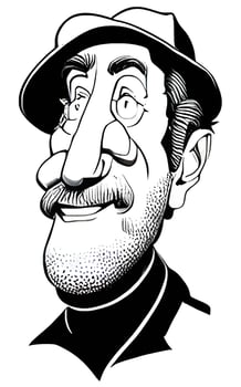 Old Man Caricature Comic Portrait Vol. 1 vector