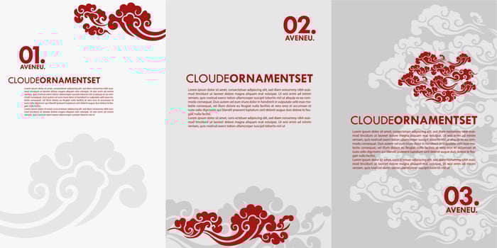 cloudy cloud pattern background template design vector