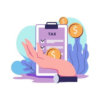Tax return flat style illustration design vector